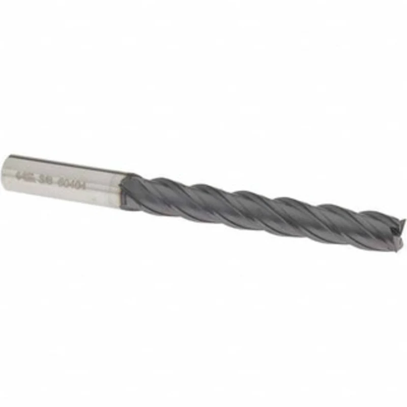 OSG 3/8, 2-1/2 LOC, 3/8 Shank Diam, 4 OAL, 4 Flute, Solid Carbide Square End Mill Single End, TiAlN Finish, Spiral Fl...